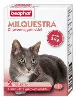 Beaphar Milquestra Kat Rund Anti wormenmiddel 2 tab 2 Tot 12 Kg