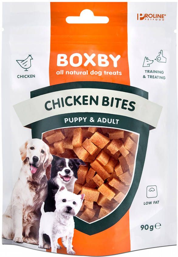 Boxby 3x90g Chicken Bites Chicken & Fish Hondensnacks