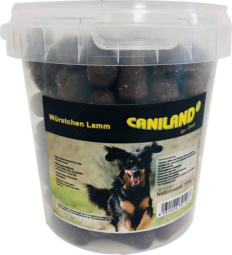 Caniland Worstjes Lam met Rookaroma 6 x 500 g