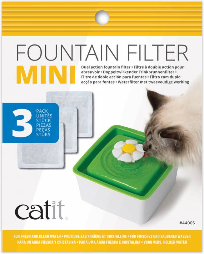 Ja Interpersoonlijk Uitvoeren Catit Filters Drinkfontein Mini Kattendrinkbak 15x12x2.5 cm Wit 3 stuks -  Voorbeesjes.nl