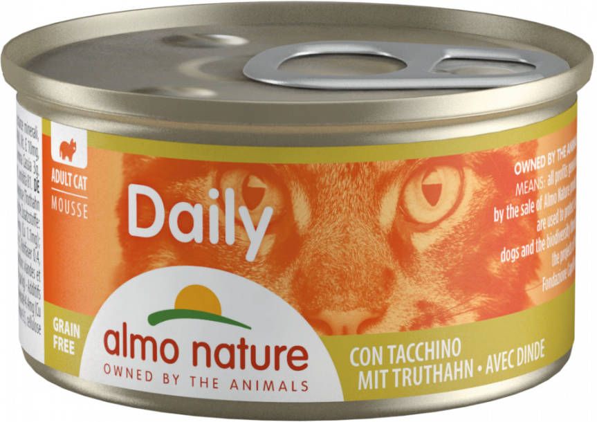 Daily Almo Nature Holistic Kalkoen & Rijst Kattenvoer Bestel ook natvoer 1 x 85 Almo Nature Menu Kalkoen