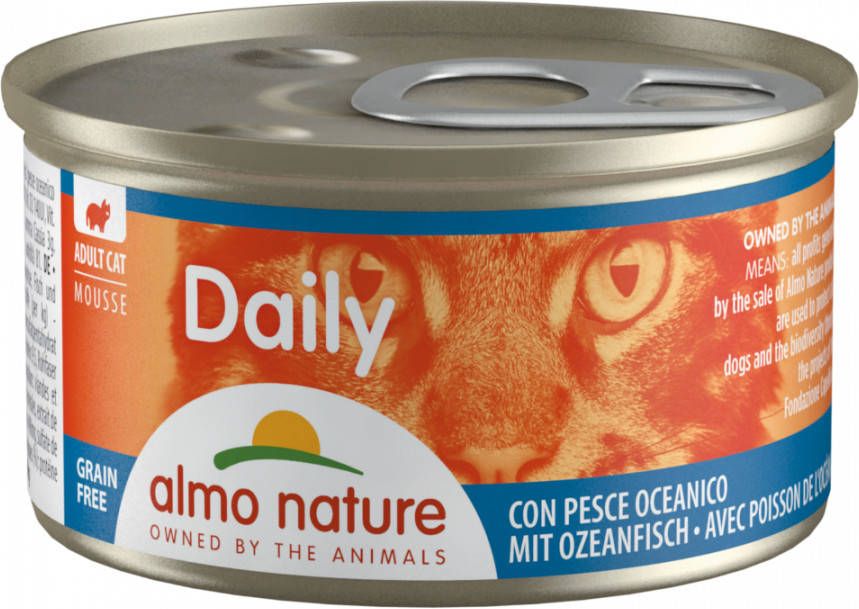 Almo Nature Cat Blik Daily Menu Mousse 85 g Kattenvoer Oceaanvis