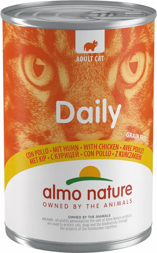 Almo Nature Blik Adult Cat Daily Menu 400 g Kattenvoer Kip