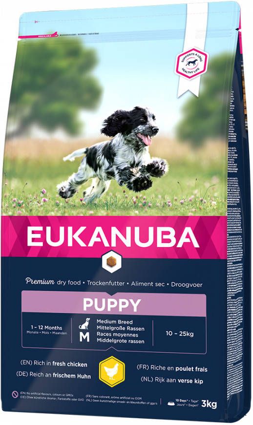Eukanuba 15% korting! Caring Senior Large Breed Kip Hondenvoer Puppy Medium Breed Kip 15 kg