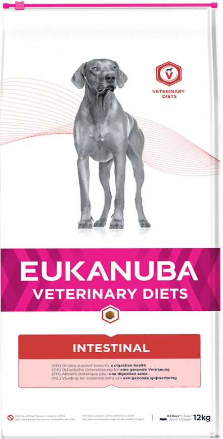 Eukanuba Veterinary Diet s Adult Intestinal Hondenvoer Dubbelpak 2 x 12 kg