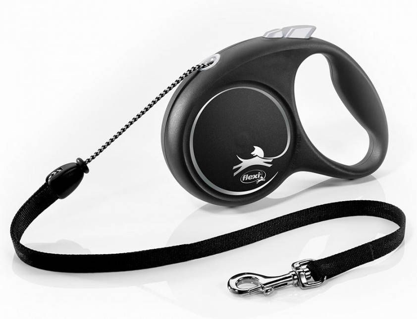 Flexi Black Design Koord Xs 3 m Hondenriem Zilver&Zwart