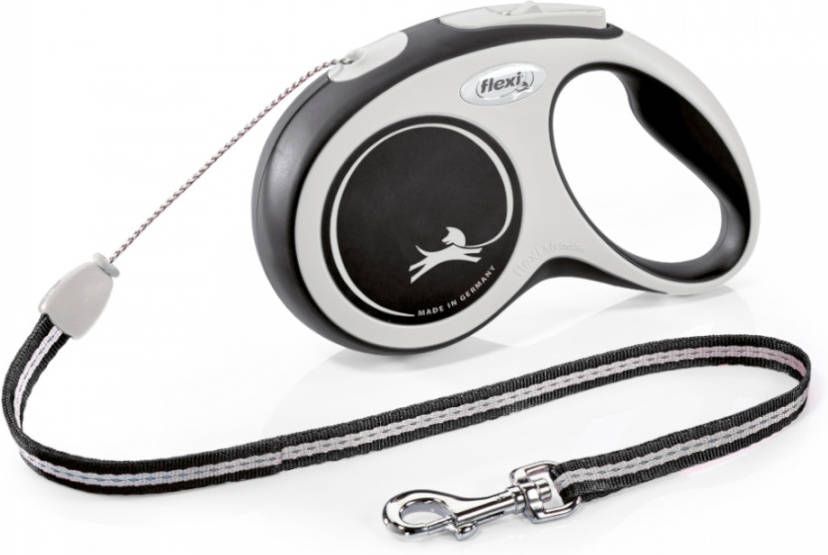 Flexi Rollijn New Comfort Koord S Zwart&Lichtgrijs Hondenriem 8