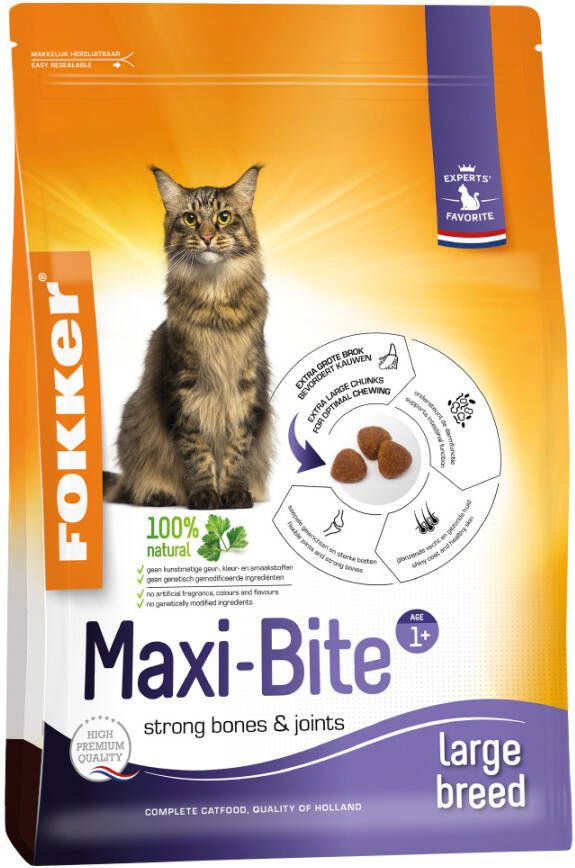 Fokker Cat Maxi Bite Kattenvoer 2.5 kg