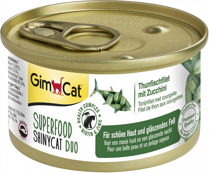 Gimcat 6x70g Superfood ShinyCat Duo Mixpakket(4 soorten) Kattenvoer
