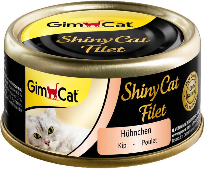 Gimcat ShinyCat Kattenvoer 6 x 70 g Kip