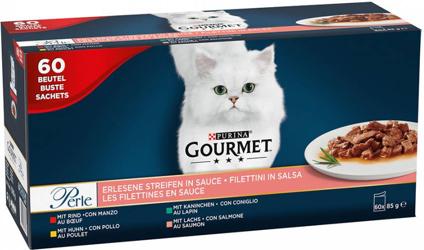 Gourmet Perle Mini Filets in Saus Multipack 60x85g kat 2 x(60 x 85g )