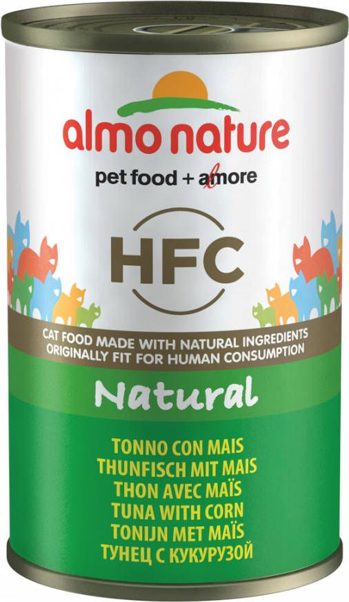 HFC 12 x 140 g Almo Nature Kattenvoer Tonijn & Mais Voordeelpakket