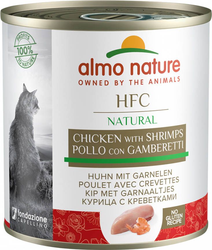 Almo Nature HFC Natural Kip met Garnalen(280 gram)12 x 280 gr