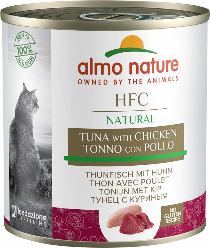 HFC 12x280g 2 Kipfilet, Tonijn & Kip Almo Nature Classic Kattenvoer