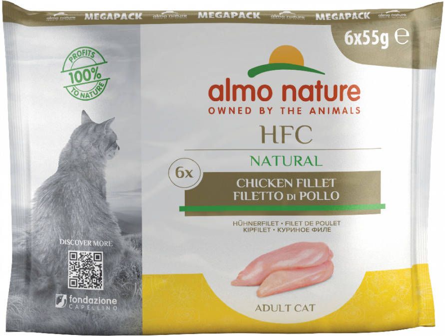 HFC 24x55g Natural Maaltijdzakjes Kipfilet Almo Nature Classic Kattenvoer