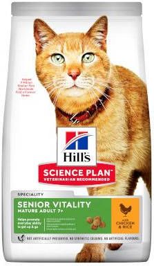 Hill's Science Plan 2x7kg Mature Adult Senior Vitality met Kip & Rijst Kattenvoer