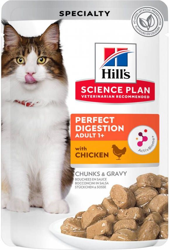 Hill's Science Plan Adult Perfect Digestion Kattenvoer 12 x 85 g Kip