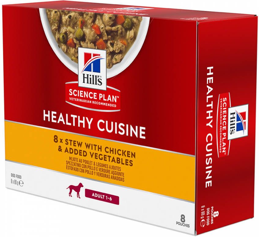 Hill's Science Plan Canine Adult Healthy Cuisine met Kip Hondenvoer 16 x 80 g