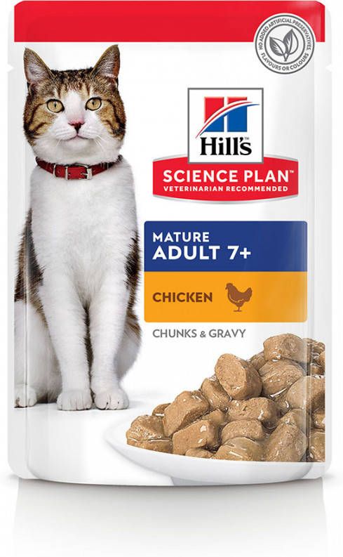 Hill's Science Plan Mature Adult 7+ Active Longevity Tonijn Bestel ook natvoer 12 x 85 g Hill's Mature Adult Kip