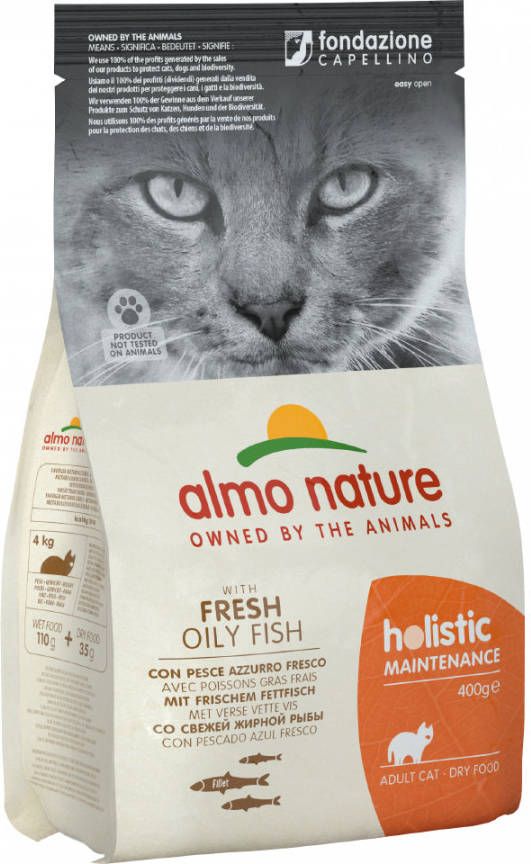 Almo Nature 6x Holistic Maintenance Kattenvoer Witvis&amp, Rijst 400 gr