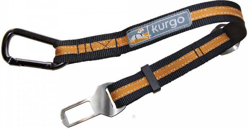 Kurgo Hondengordel voor in de Auto, oranje voor kleine tot grote Honden