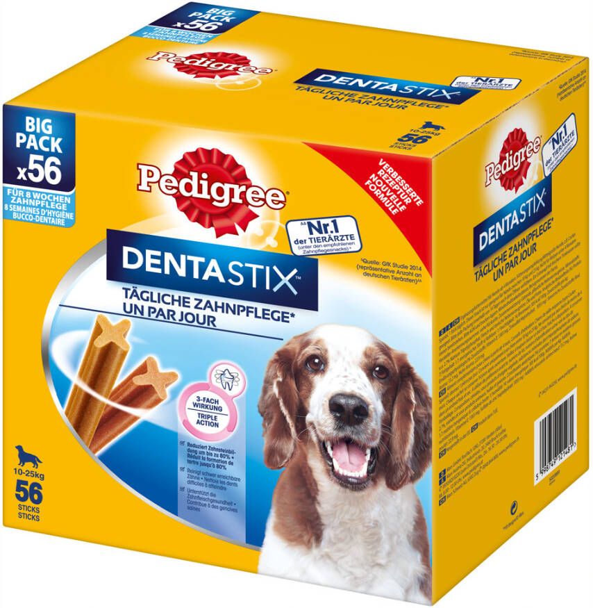 Pedigree Dentastix Dagelijkse Gebitsverzorging Multipack(168 Stuks)Voor Middelgrote Honden(10 25 kg )