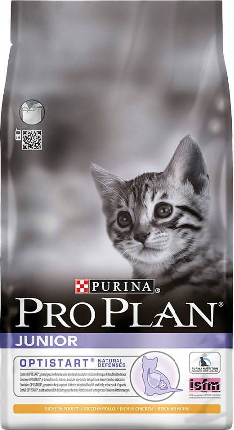 Pro Plan Extra voordelig! 10/14 kg Purina katten droogvoer Kitten/Junior Kip & Rijst(10 kg )