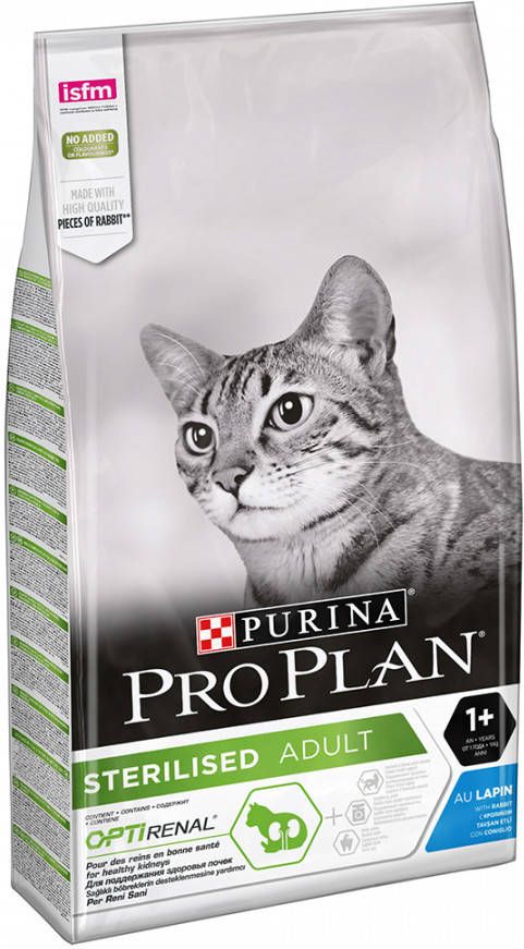 Pro Plan Extra voordelig! 10/14 kg Purina katten droogvoer Sterilised Konijn(10 kg )