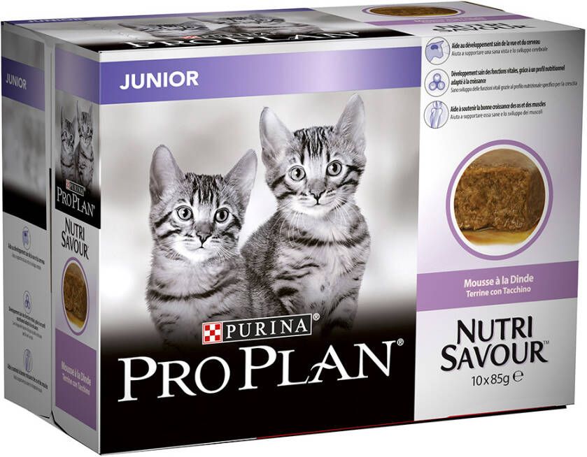 Pro Plan Purina Junior Cat 10 x 85 g Kalkoen