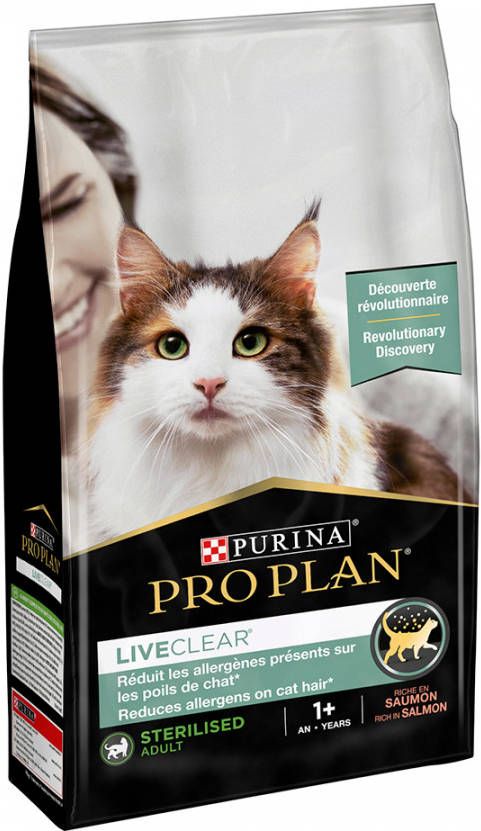 Pro Plan Purina LiveClear Sterilised Adult Zalm Kattenvoer Dubbelpak 2 x 1, 4 kg