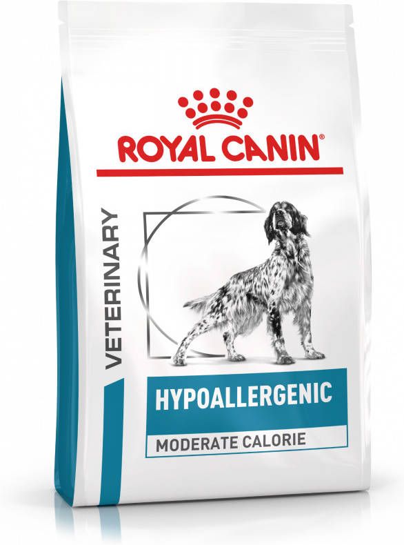 Royal Canin Veterinary Hypoallergenic Moderate Calorie Hondenvoer Dubbelpak 2 x 14 kg