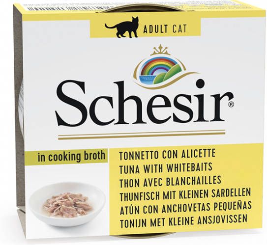 Schesir Tonijn met Kleine Ansjovissen in visbouillon per blik(OP is OP )