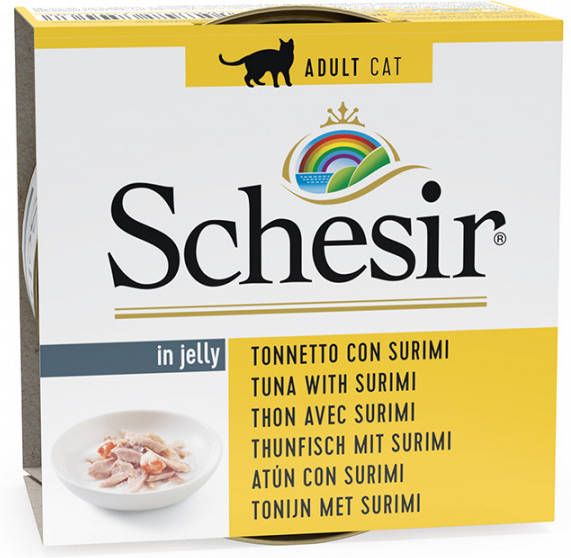 Schesir 24x85g Tonijn met Surimi Natural Kattenvoer nat