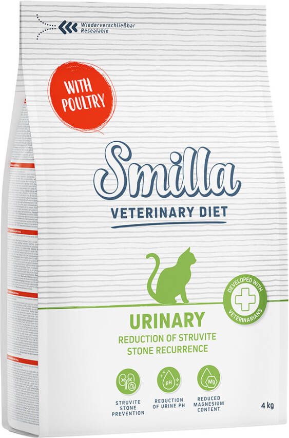 Smilla Veterinary Diet Urinary Gevogelte Kattenvoer Dubbelpak 2 x 10 kg