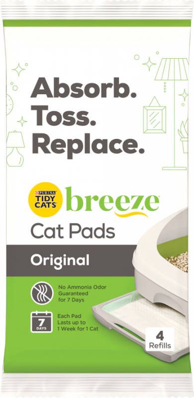 Tidy Cats 2 + 1 gratis! 3 x Purina Breeze Navulzak Kattenbakvulling Pads Navulzak(3 x 4 Stuks )