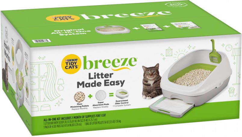Tidy Cats Startersset Purina Breeze Kattenbaksysteem