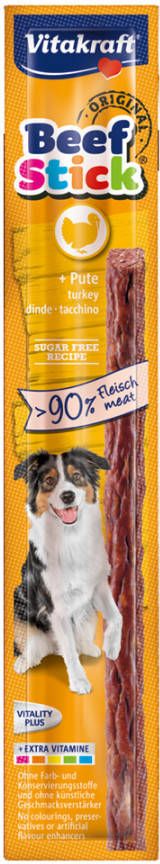 Vitakraft 20% korting! 25 x 12 g Beef Sticks®, Kalkoen