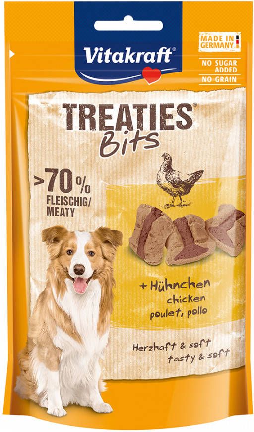 Vitakraft Treaties Bits hondensnack 3 x kip, 3 x leverworst
