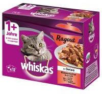 Whiskas 100g 1+ Selectie Maaltijdzakjes 144 x Adult 1+ Klassieke Selectie in Saus Kattenvoer