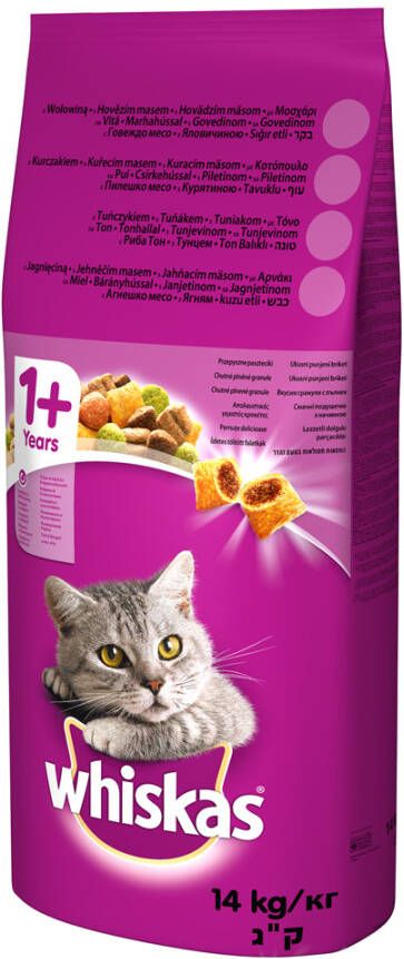 Whiskas 23 kg + 5 kg gratis! 28 kg Kattenvoer 1+ Tonijn