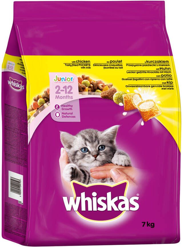 Whiskas 24 kg + 4 kg gratis! Junior Kip Junior Huhn