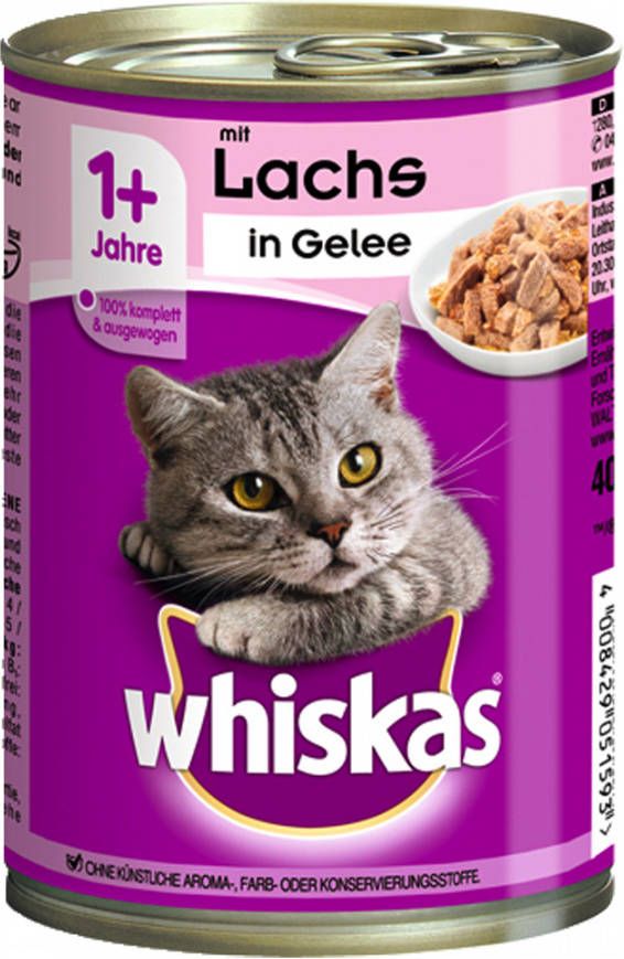 Whiskas Kattenvoer Gemengd Pakket 12 x 400 g Blikken + 12 x 100 g Maaltijdzakjes Gevogeltepakket 3