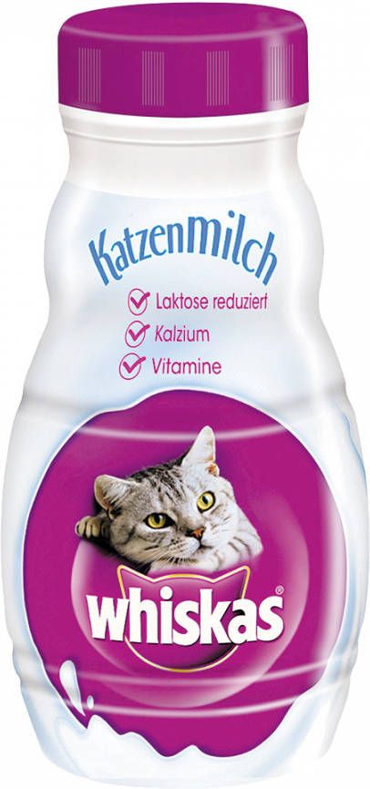 Whiskas 3 x 6 stuks verpakking Voordeelpakket Kattenmelk 6 x 200 ml kattenvoer