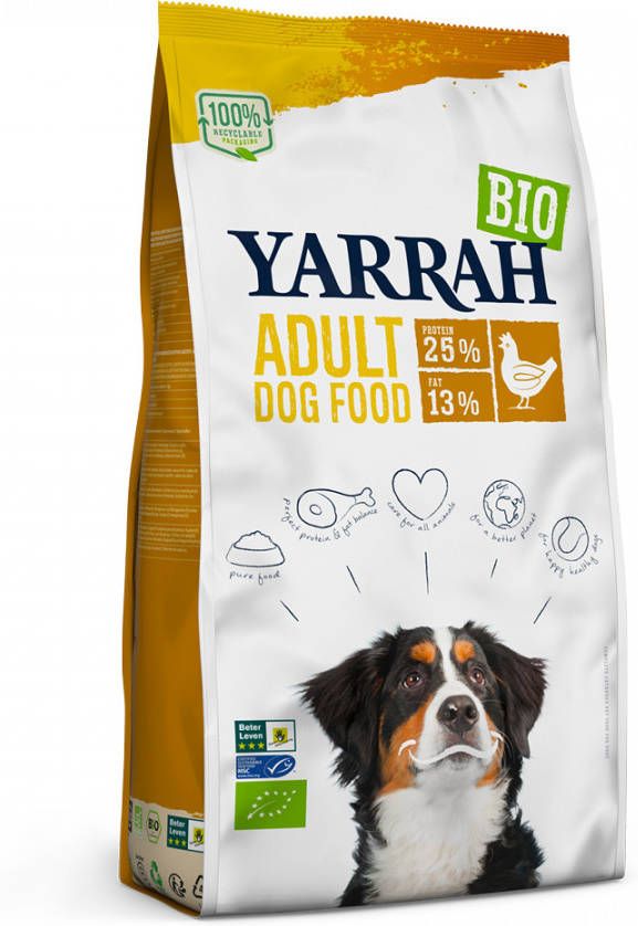 Yarrah 15% korting! 2 kg Bio Hondenvoer Adult Bio kip