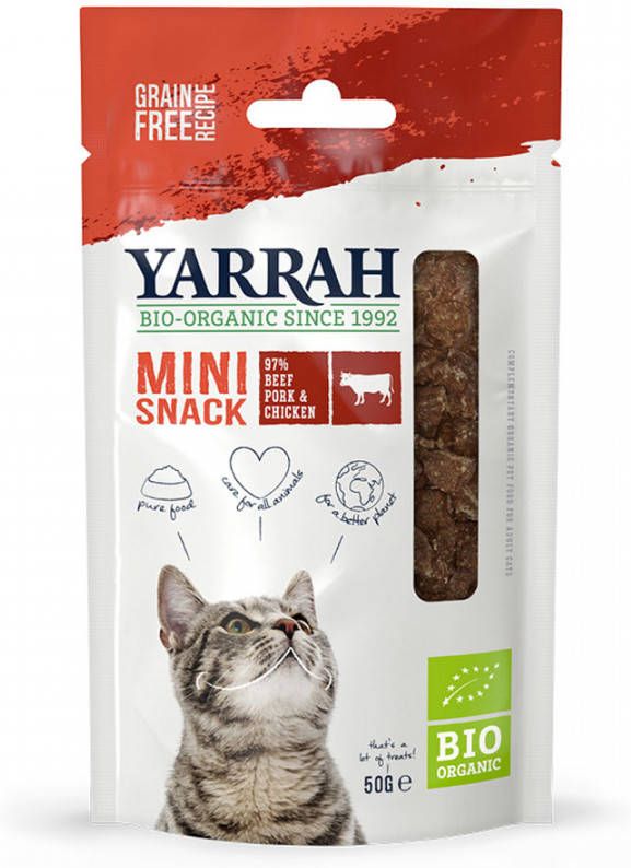 Yarrah Bio Kat Mini Snacks Kattensnack Rund 50 g
